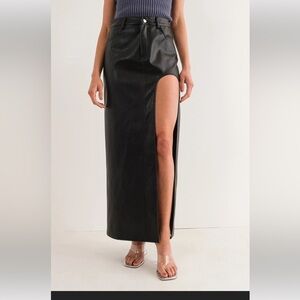Black Leather Skirt